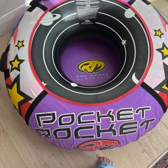 Inflatable towable water tube / deck ring