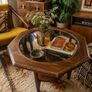 Mid Century Octagonal Coffee Table with Glass Top Image 3