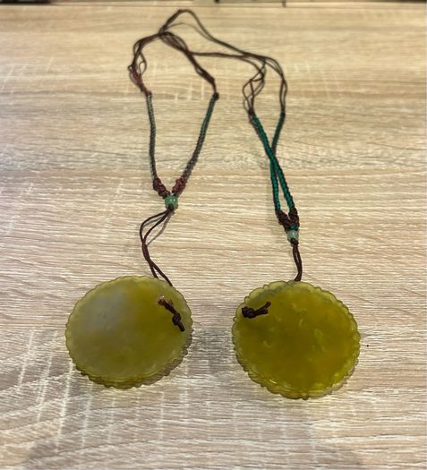Carved Antique Dragon Pendants (2)