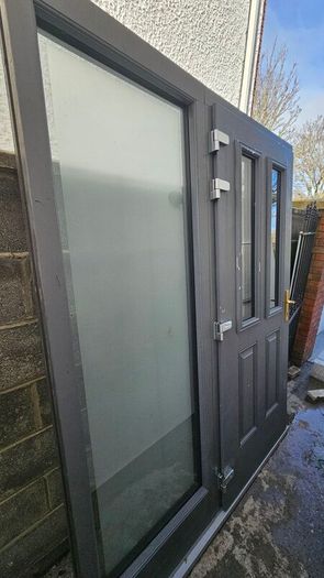 Front door with side glass