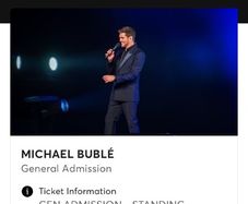 4 Micheal Buble Tickets Dublin
