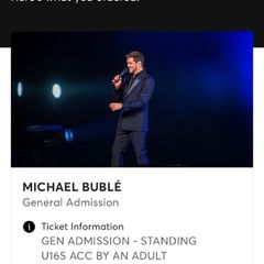 4 Micheal Buble Tickets Dublin