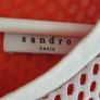 SANDRO Paris White Mesh and Coral layered top Sz 3 (Fit 10-12UK) - Rrp 175 (New) Image 9