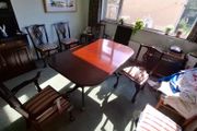 Hand carved Mahogany dinning table with 6 chairs