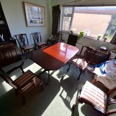 Hand carved Mahogany dinning table with 6 chairs