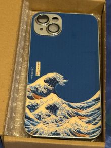 New iPhone 15 plus Japanese Wave glass case - Free