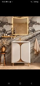 Tambour crosswater floorstanding 600 SALE 50% of rrp  with worktop are basin