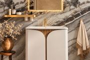 Tambour crosswater floorstanding 600 SALE 50% of rrp  with worktop are basin