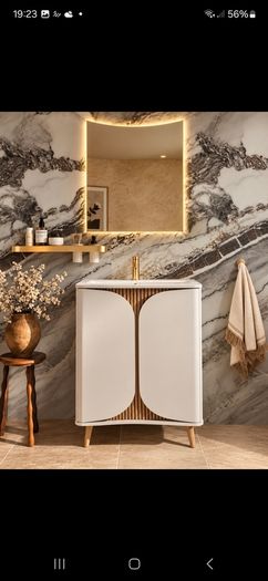 Tambour crosswater floorstanding 600 SALE 50% of rrp  with worktop are basin