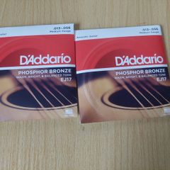 2 packs of D'Addario EJ17 Phosphor Bronze acoustic guitar strings