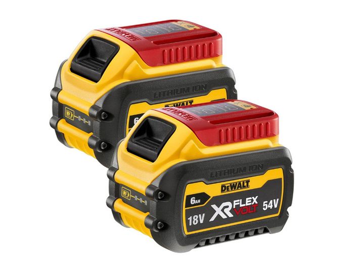 DeWalt DCB546X2 XR FLEXVOLT 18v/54v Li-Ion 6Ah Battery Twin Pack