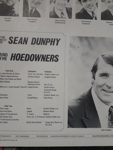 Sean Dunphy   The best of LP irish  &  Hoe downers Lp