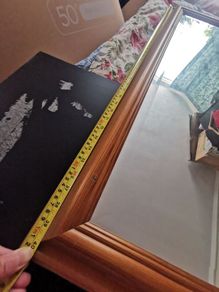 Living room mirror. Low price!   Over one meter tall and 73 cm wide. Custom-made mirror.