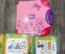 Pink Leap Frog with 2 books