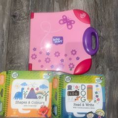 Pink Leap Frog with 2 books