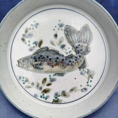 Hand painted Stoneware Dish
