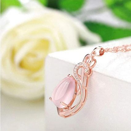 2in1 Beautiful Rose Gold Pendant + Chain - excellent git