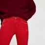Zara destroyed ripped raw hem red skinny jeans size 6 BNWT Image 8
