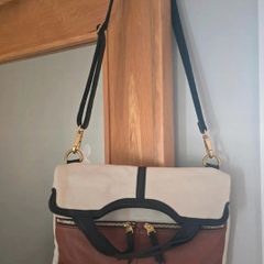 Fossil Erin Colourblock Foldover Tote Ladies Crossbody Handbag