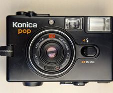 Konica Pop 35mm Point & Shoot with SHARP Hexanon Lens. Fully Tested