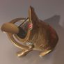 Vintage Brass Frog Ashtray Trinket Box Image 2