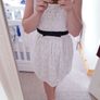 Off White Mini Dress - Size 6-8 Image 4