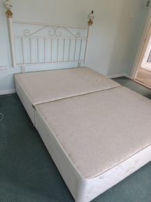 free double bed frame and metal headboard