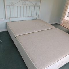 free double bed frame and metal headboard