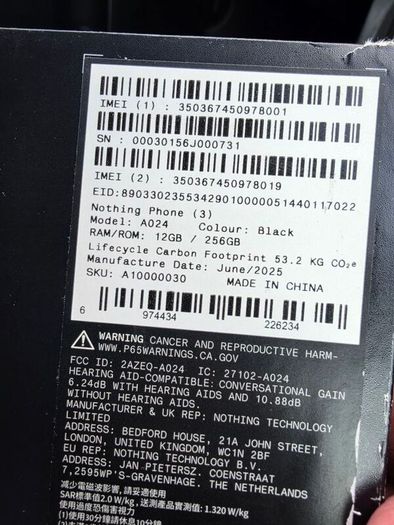 Nothing Phone 3 256GB-12GB Brand New Nothing Warranty Fully Boxed