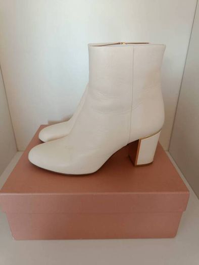 Sezane Leather Ankle Boots - Size 7 - WORN ONCE - Original Box