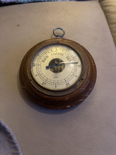 analog aneroid barometer