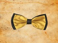 main image for ad Gold and Black Satin BowTie