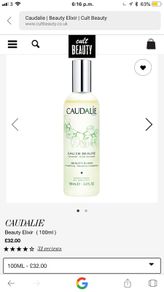 caudalie smoothing , glowing complexion beauty elixir brand new