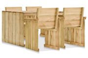 5 Piece Outdoor Dining Set Impregnated Pinewood