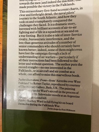 War book: 'Sea Harrier Over The Falklands'