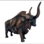 Large Abstract Bull (35cm) - Patinated Bronze Image 5