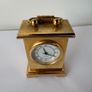 Vintage miniature Tiny Battery Operated quartz clock stainless steel quartz Image 3