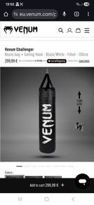 Venom full sized filled heavy bag and custom made solid steel frame to hold it up