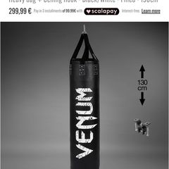 Venom full sized filled heavy bag and custom made solid steel frame to hold it up