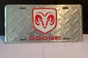 Official (NOS) Dodge Aluminum Car plate
