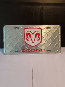 Official (NOS) Dodge Aluminum Car plate