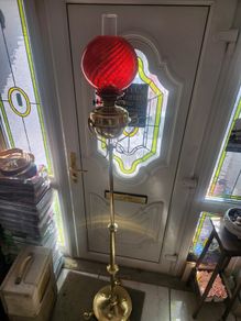 Heavy brass telescopic oil lamp