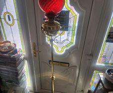 Heavy brass telescopic oil lamp