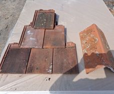 French Beauvois flat thin edge roof tiles