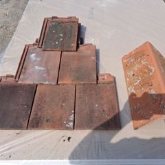 French Beauvois flat thin edge roof tiles