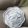 Seychelles 5 Cents 1977 Fish Low Mintage Image 3