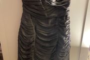 Gunmetal grey ruched dress size 14