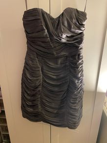 Gunmetal grey ruched dress size 14