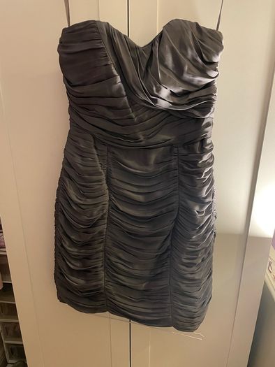 Gunmetal grey ruched dress size 14