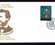 1976 Ireland Centenary of the First Telephone Transmission Commemorative Stamps The Irish Times First Day Cover (FDC)